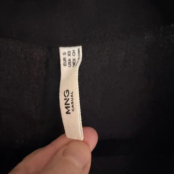 Mango Long Black linen jacket - Picture 6 of 9